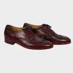 Men Cushioned Lining Lace-Up Brogue Shoes