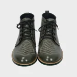 best green leather derby shoes for men